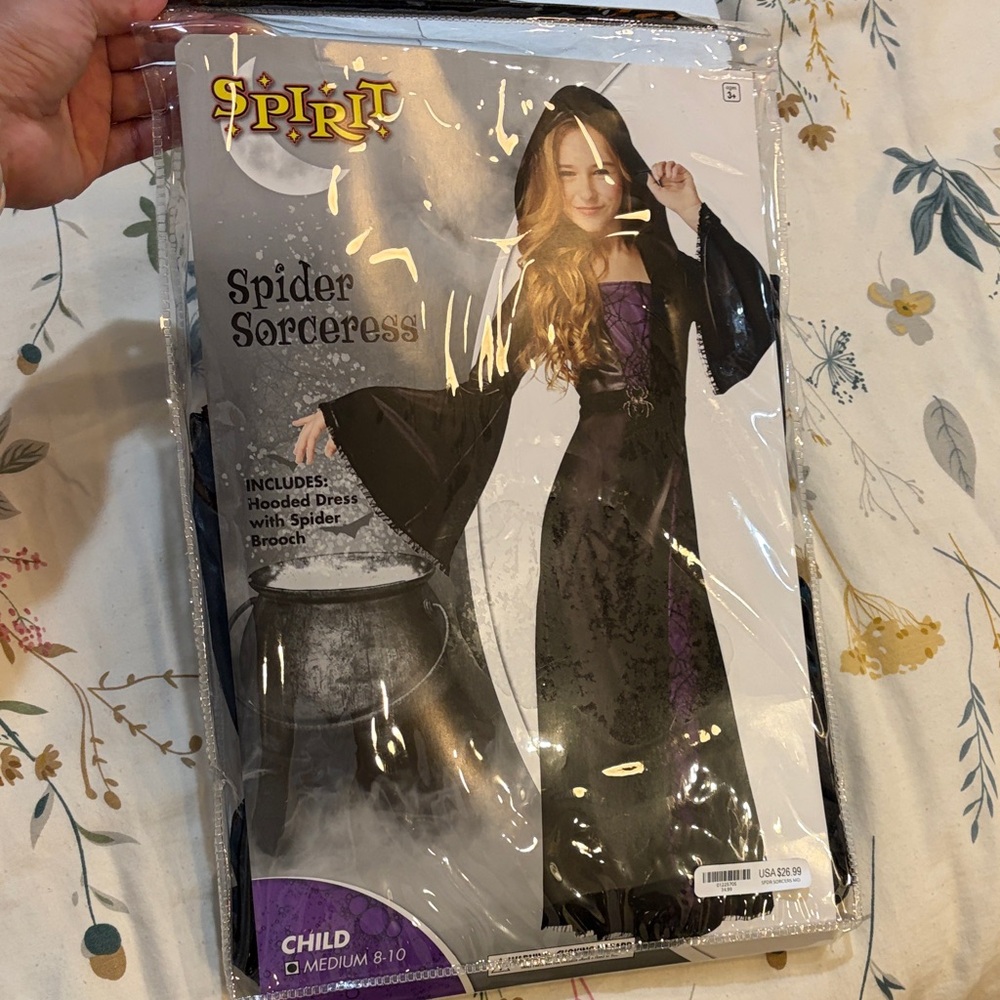 Spirit Spider Sorceress Kids Costume - Black and Purple